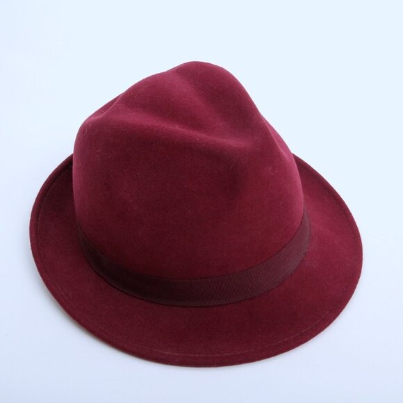 DPC 1921 Wool Fedora Hat Burgundy Women One Size‎ main image 8